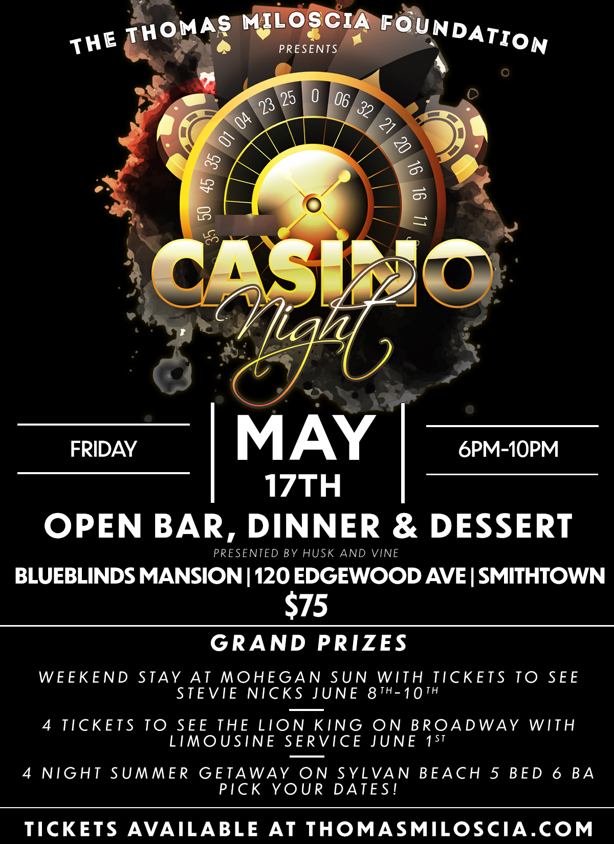 CASINO NIGHT TICKETS AVAILABLE NOW